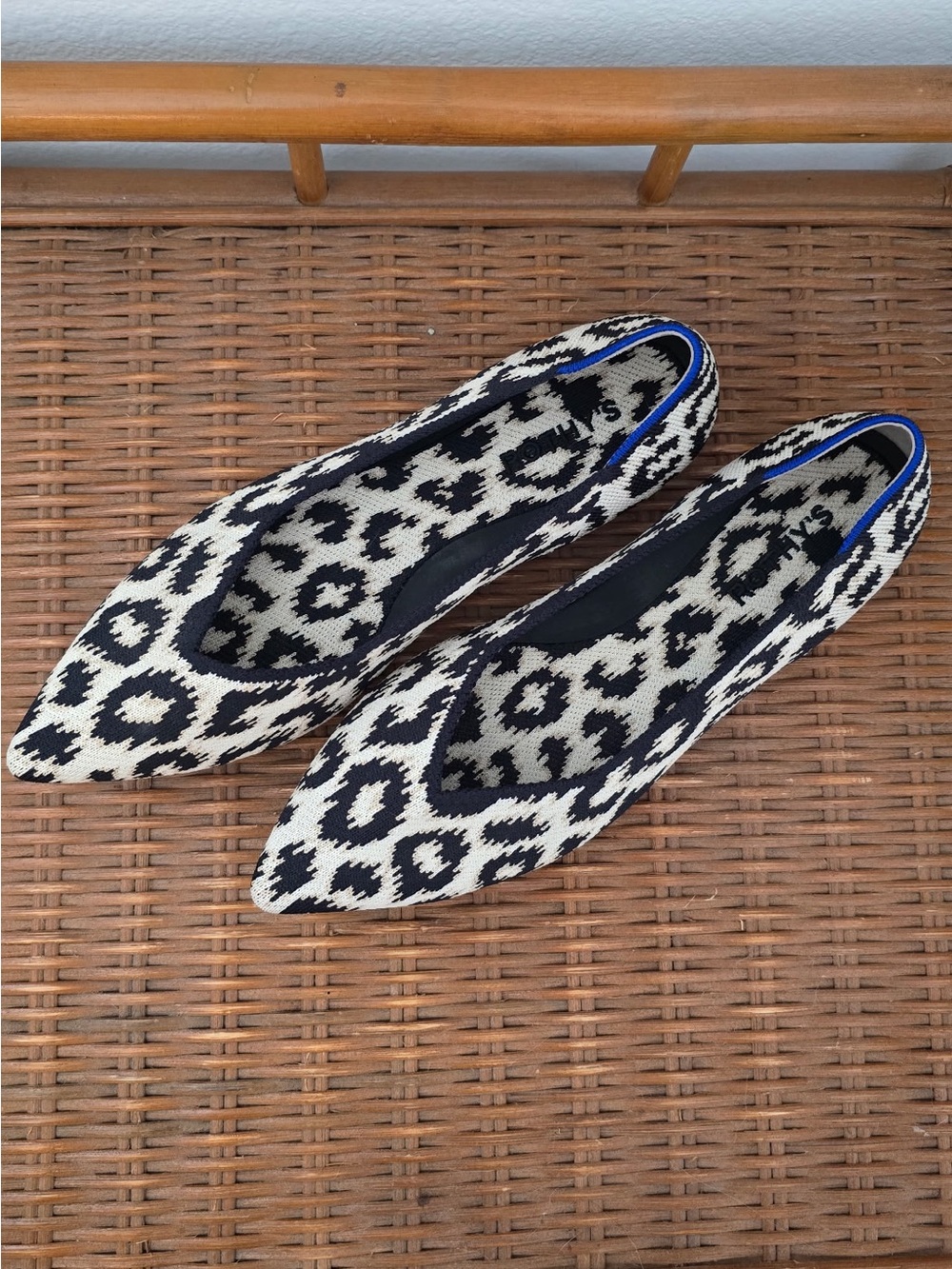 Rothy’s NEW without Tags - Women’s Leopard Pointed Toe Flats - 10.5